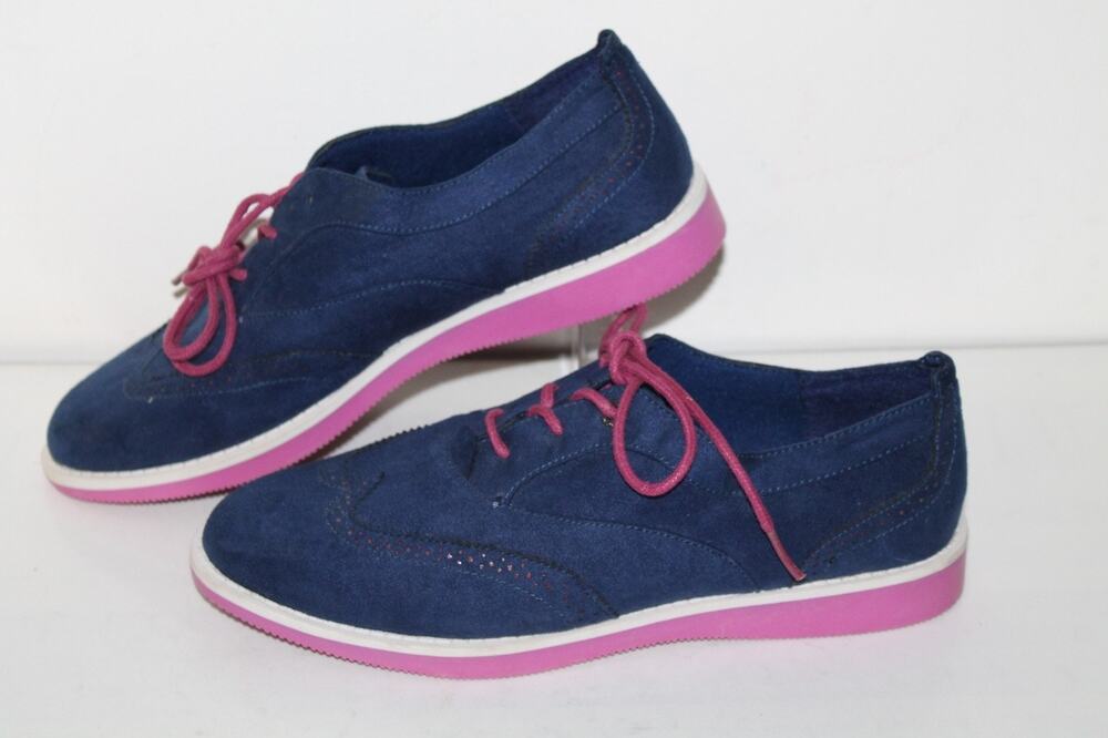 Nautica Oxford Casual Shoe, RY736-1, Navy/Purple, Synthetic, Women's Size 9